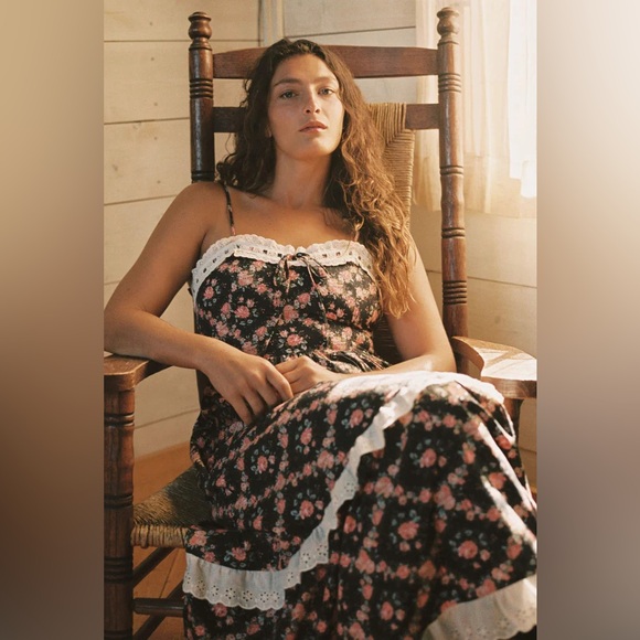 Christy Dawn Emma Dress in Night Rose Lattice NWT - Picture 3 of 9